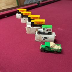 Nice vintage set of 6 classic Corgi diecast advertising vehicles.