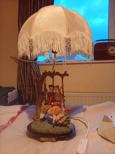 Vintage DeCaprio Collection Figurine Table Lamp with Original Shade