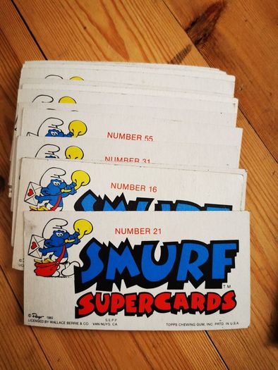 Rare 1980's Smurfs Trading Cards