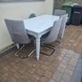 Marble top dining table and 6 chairs Image 3