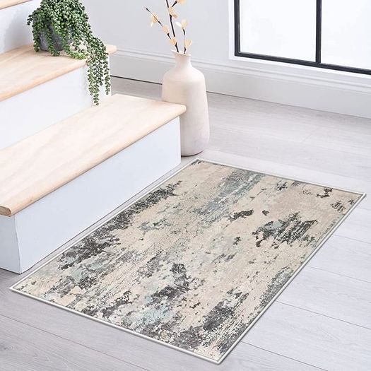 Area Rugs Modern Abstract Rugs Living Room Large Grey Beige Rug Carpet Short Pile Soft Bedroom Rugs Non-Slip Green Pink Rug Home Decor (FREE SHIPPING)