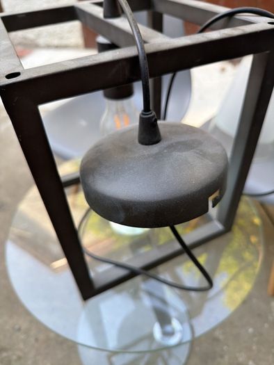 Black square metal Pendant lamp shades