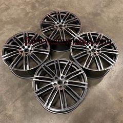 21" Inch Porsche Macan Turbo Style Wheels Gunmetal polished 5x112 66.6