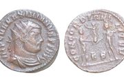 Maximianus AE 20mm 2,8g Silvered Antoninianus. Kyzikos  AD 286-290 IOVI CONSERV