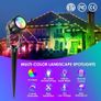 Garden Spot Lights, Color Changing Garden Lights Mains Powered Waterproof, RGB Outdoor Spotlight Plug-in Outside Lights, 12V Timer Image 6