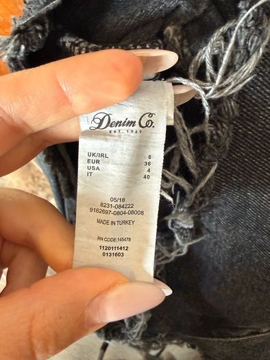 Denim&Co High Quality Denim Shorts S size; embroidery