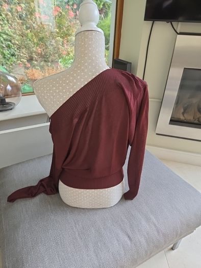 Zara burgundy fine knit uk10 bnwot