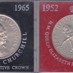 2 x GB Crowns 1965 and 1977
