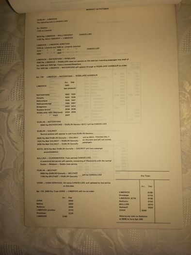 Rail timetable