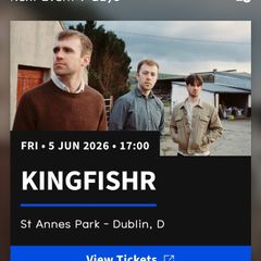 Kingfishr Ticket x 1 St Anne's park