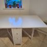 Dining Table + 3 White Chairs Image 8