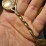 Rare Fine: Antique WW1 Trench Art Spoon made of British 1901 coins. Image 5