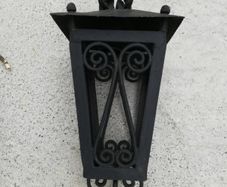 Vintage '60 wrought iron ceiling lamp removableTop