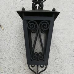 Vintage '60 wrought iron ceiling lamp removableTop