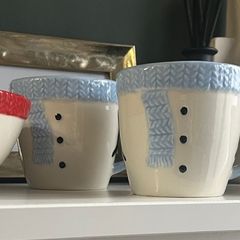 Christmas Snowman Mug & Bowl 4-Piece Set