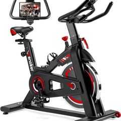 SUMMER SALE | Exercise Bike Indoor Cycling Bike for Home Gym Use with LCD Display, Ipad Holder & Comfortable Seat Cushion Bike Fitness for Home Training Cardio Workout