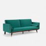 3-Seater Sofa Bed with Gold Legs , velvet Image 2