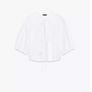 Zara white poplin shirt Peter Pan collar size S Image 3