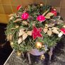 Christmas Flower Arrangement with Ice White Lights Image 5
