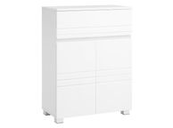 main image for ad Bathroom cabinet white  bathroom cabinet, sideboard with drawer, bathroom cabinet with double door, adjustable shelf level, with feet, for bathroom, hallway, entrance area, 60 x 30 x 80 cm, white