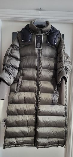 GUESS L.A. khaki full length puffer coat Sz XL (Fit 14-18UK) - Bnwt Rrp 249