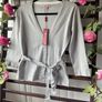 cardigan  Bnwt Monsoon tie belt cardigan grey size 12 Image 2
