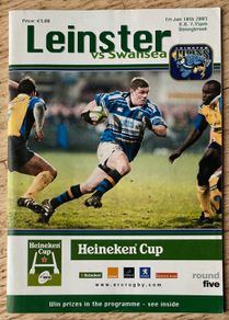 2003 Leinster v Swansea - Heineken Cup Programme & Ticket