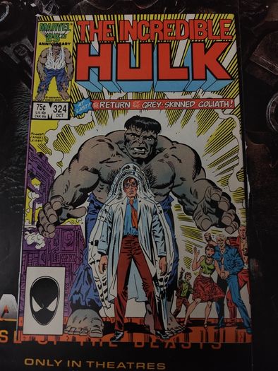 The Incredible Hulk ! Issue #324 ! 2nd Appearance of Grey Hulk ! Homage Cover to the First Issue ! Copper Age Comic from 1986 ! by Marvel !