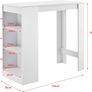 Bar Dining Table with 3 Shelves Image 2