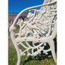 Bench Large White Cast Iron Lady Bench CH-R-S126-W Image 3