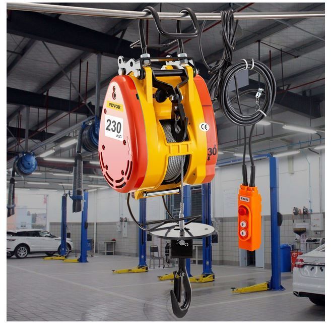 Electric Chain Hoist 230kg Capacity Electric Winch 507lbs with 98ft/30m