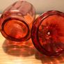 Antique Victorian Hand Blown Cranberry Glass Jar Image 4
