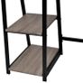 Desk with 2 Shelves Grey and Oak Image 5
