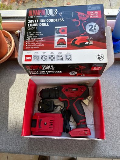 Olympia Tools 20V Cordless Combi Drill CD20VLI