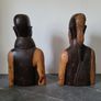 Vintage pair of carved african tribal ebony busts Image 3