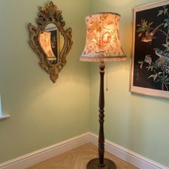 Large floral floor lampshade