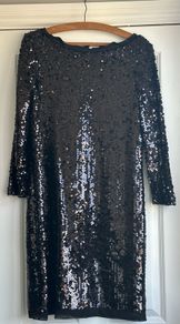 Elie Tahari black sequin dress