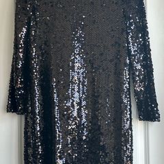 Elie Tahari black sequin dress