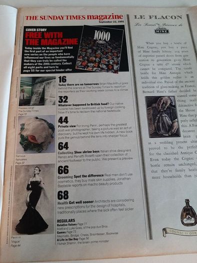 Sunday Times magazine 1991