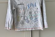 Let's Sail Away nautical themed long sleeve top 9-12m