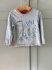 Let's Sail Away nautical themed long sleeve top 9-12m