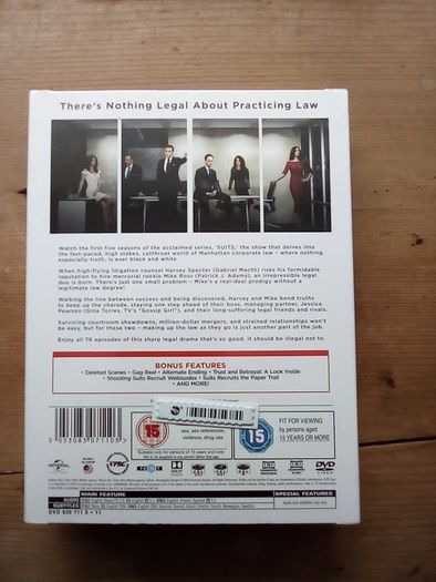 Suits Season 1 - 5 DVD Boxset - New & Sealed
