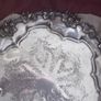 a antique silver plated salver with gadroom border Image 4