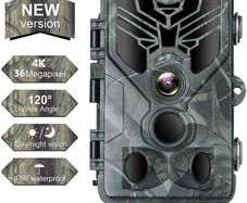 NEW SALE | Wildlife Camera 36MP 4K Trail Camera with 940nm Night Vision 0.3s Motion Activated 120 Degree Detecting Range IP66 Waterproof Design for Garden Camera Trap and Outdoor Nature Wildlife Scouting