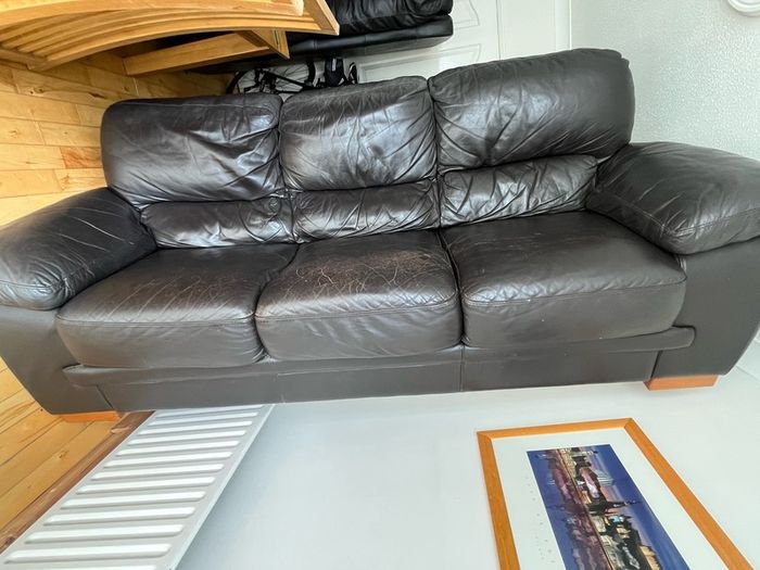 3 seat leather couch to take away