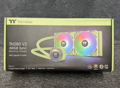 Thermaltake TH280 V2 ARGB Sync CPU Liquid Cooler Matcha Green Edition All-In-One