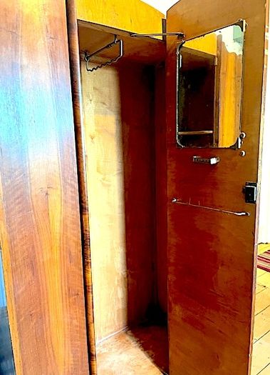 Mid-century art deco wooden wardrobe