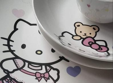 hello kitty plate set