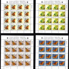 2005 Ireland Fauna and Flora (Butterflies) Commemorative Stamp Sheetlet Plate 1B1B1B1B Mint Never Hinged (MNH)