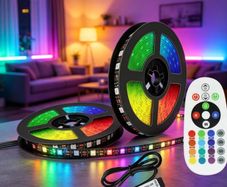 5050RGB LED Strip 24-Key Infrared Remote Control Multi-Color Adjustable Rainbow Changing Flexible LED Strip